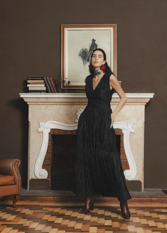 Vestido Midi Textura