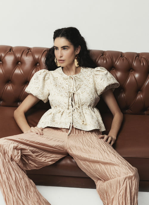 Blusa Laços em Jacquard