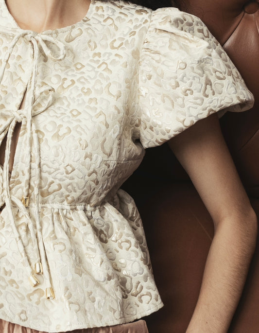 Blusa Laços em Jacquard