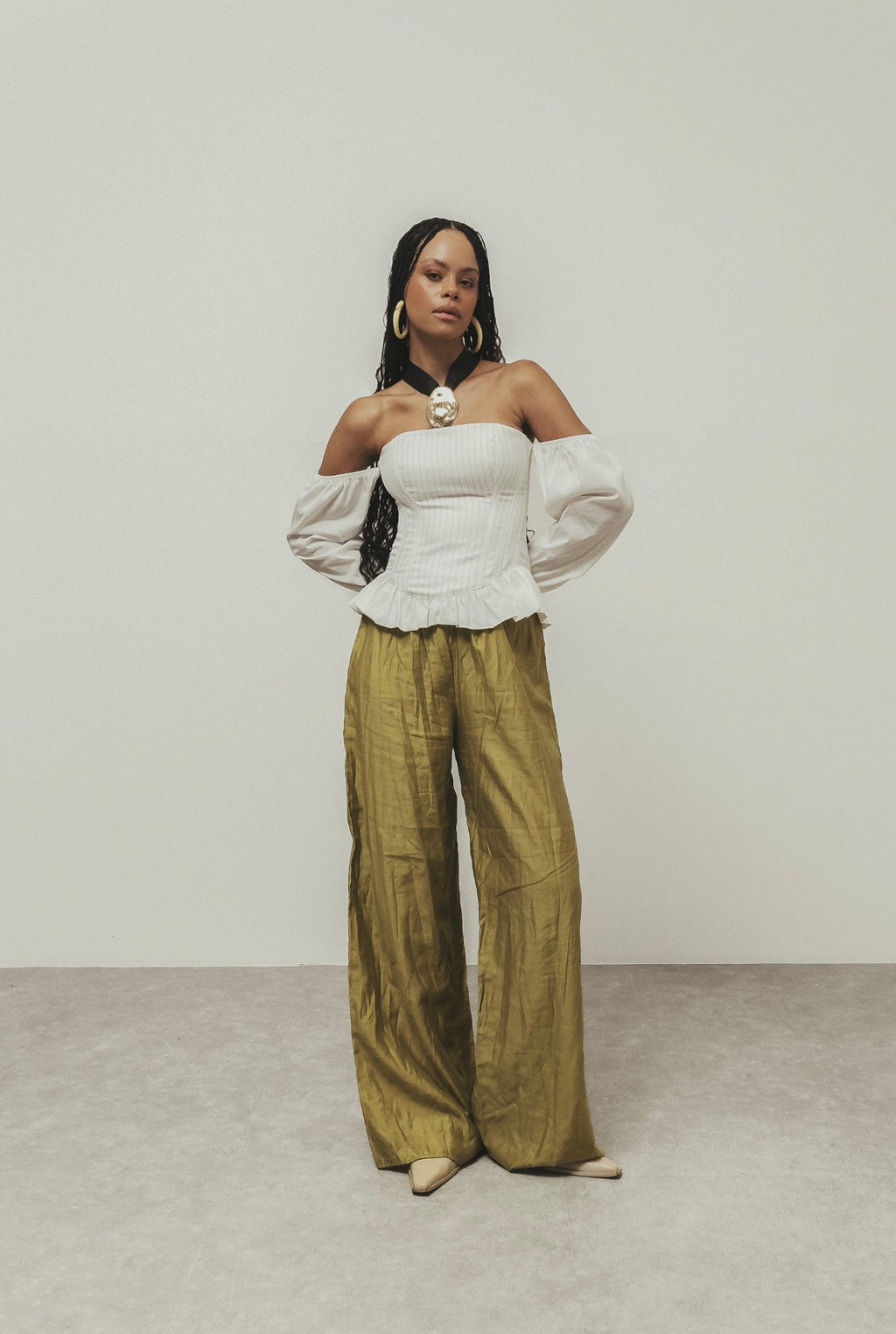 Calça Textura Pistache.