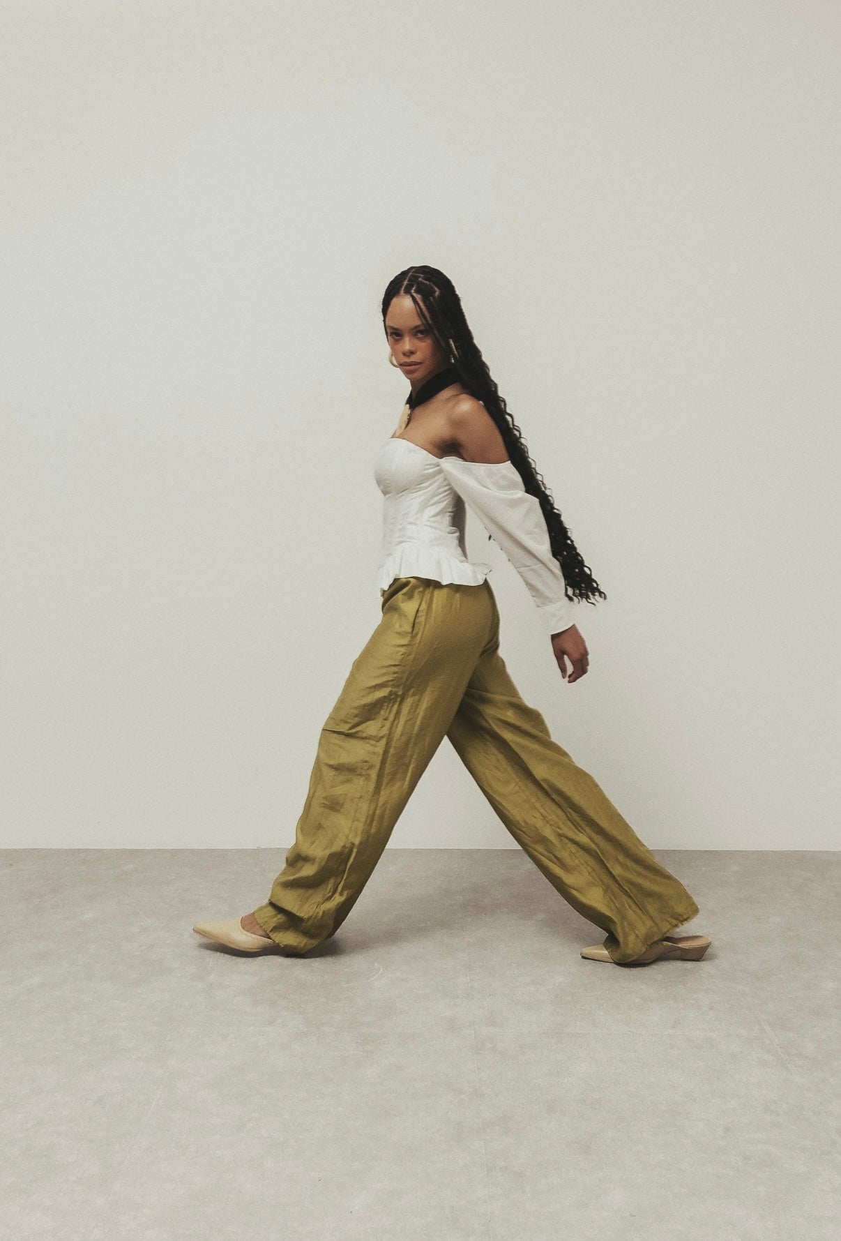 Calça Textura Pistache.