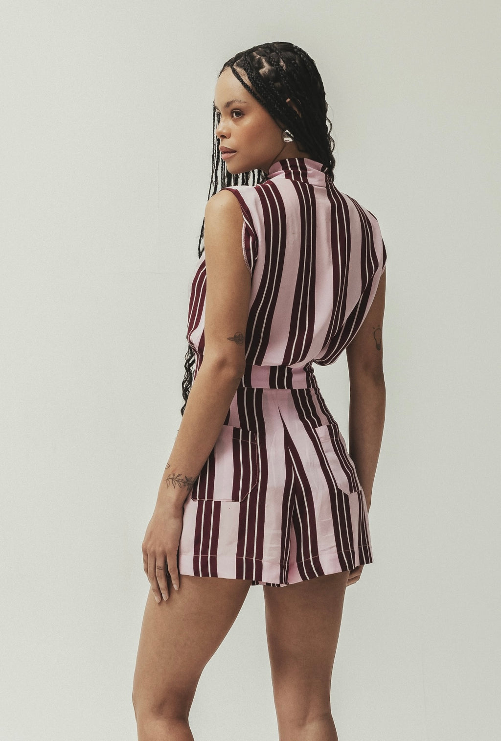 Blusa Listras com laço.