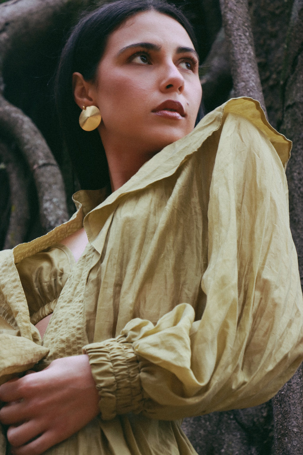 Kimono textura pistache